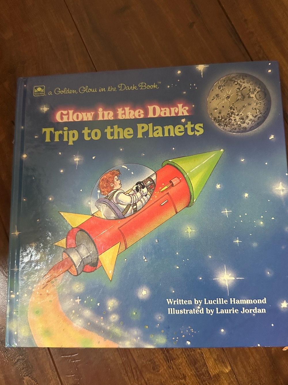 Vintage 1990 Glow in the Dark Trip to the Planets HC Golden Book Pluto